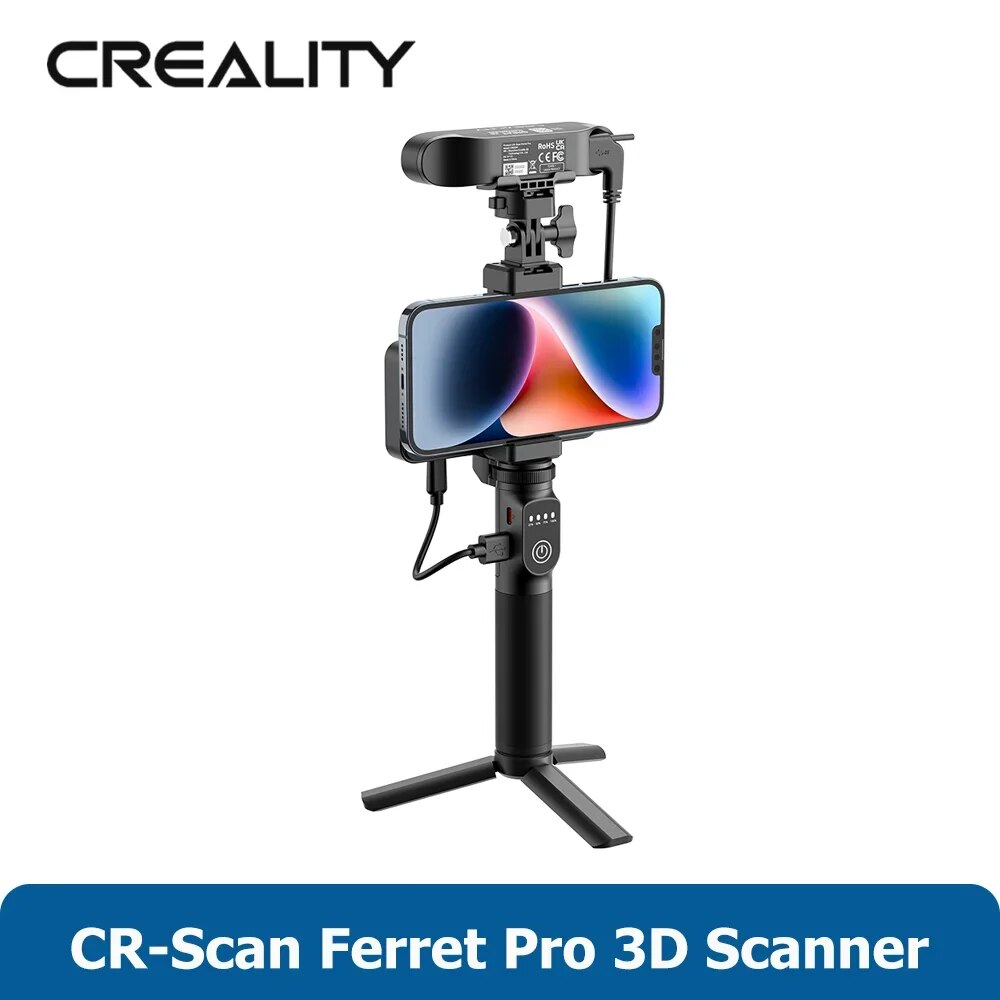Creality CR-Scan Ferret Pro WiFi 3D ĳ, ڵ  ն  , 0.1mmaccuracy  ĳ, Mac iOS Win ȵ̵